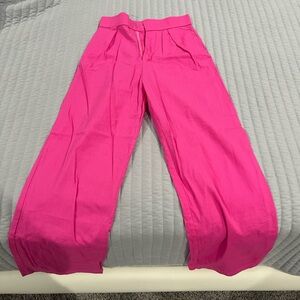 Vibrant Pink Wide-Leg Pants